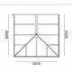 Conservatory 3.0m  x 3.0m Edwardian On Dwarf Walls