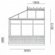 Conservatory 3.0m  x 3.0m Edwardian On Dwarf Walls