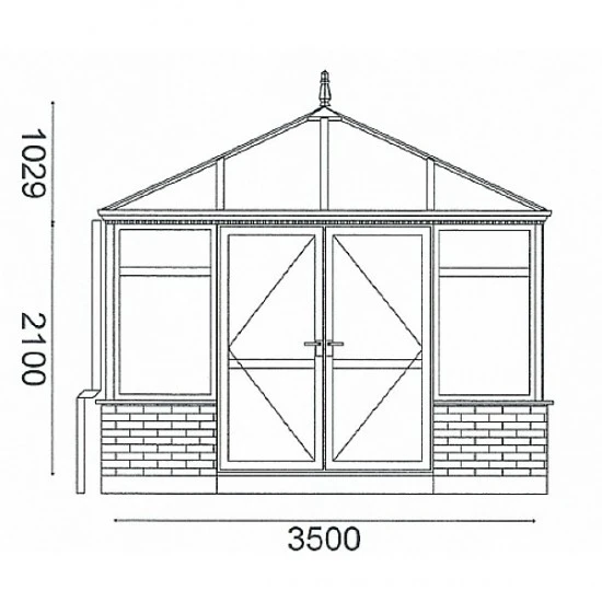 Conservatory 3.5m x 4m Edwardian On Dwarf Walls Conservatory 3.5m x 4m Edwardian On Dwarf Walls