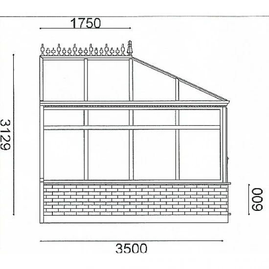 Conservatory 3.5m x 3.5m Edwardian On Dwarf Walls Conservatory 3.5m x 3.5m Edwardian On Dwarf Walls