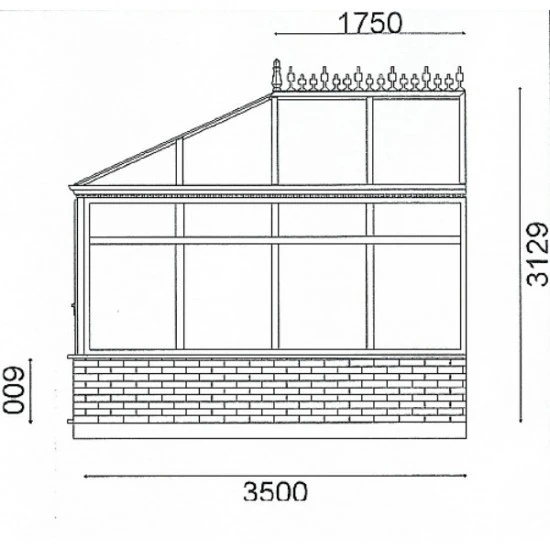 Conservatory 3.5m x 3.5m Edwardian On Dwarf Walls Conservatory 3.5m x 3.5m Edwardian On Dwarf Walls