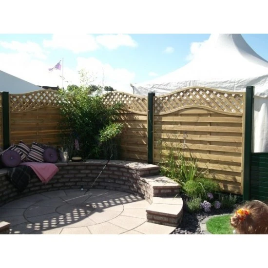 PVCu Plastic Brown In-line Garden Fence Post