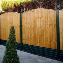 PVCu Plastic Brown In-line Garden Fence Post