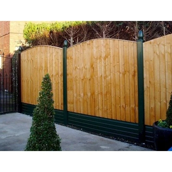 PVCu Plastic Brown In-line Garden Fence Post