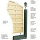 PVCu Plastic Brown In-line Garden Fence Post