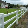 Garden 3 Rail Post & Rail Fence System White