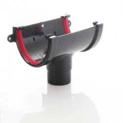 Deepflow/ Black Running Outlet - uPVC