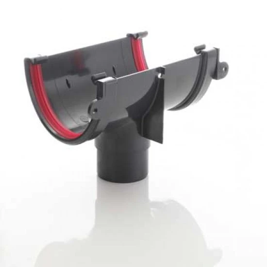 Deepflow/ Black Running Outlet - uPVC