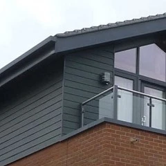 Grey grained fascia boards
