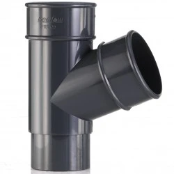 Anthracite 7016 Round Down Pipe Y Branch