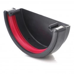 Anthracite 7016 Round Guttering External Stop End