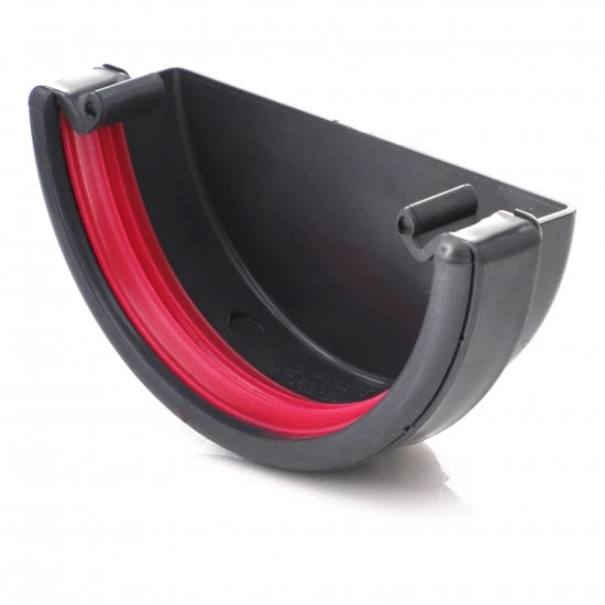 Anthracite 7016 Round Guttering External Stop End