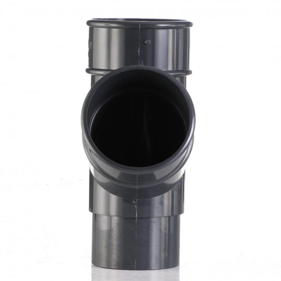 Anthracite 7016 Round Down Pipe Y Branch