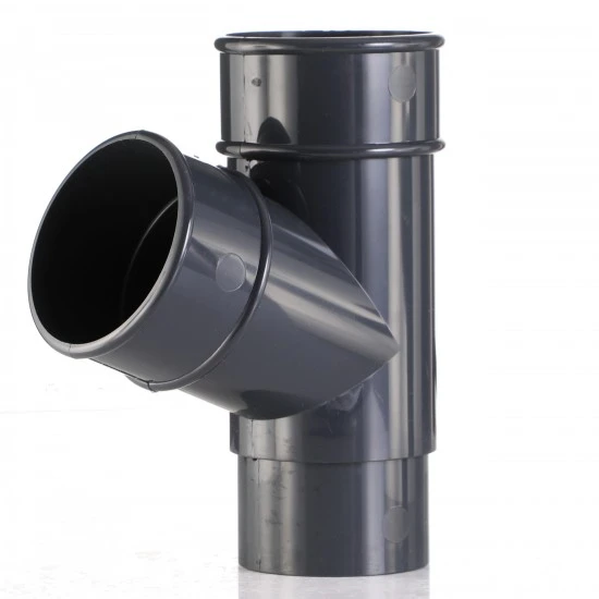 Anthracite 7016 Round Down Pipe Y Branch