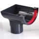 Anthracite 7016 Round Gutter Stop End Running Outlet