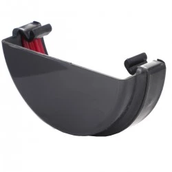 Anthracite 7016 Round Guttering External Stop End