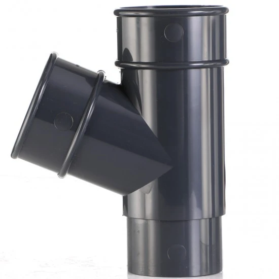 Anthracite 7016 Round Down Pipe Y Branch