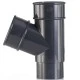 Anthracite 7016 Round Down Pipe Y Branch