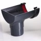 Anthracite 7016 Round Gutter Stop End Running Outlet