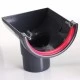 Anthracite 7016 Round Gutter Stop End Running Outlet