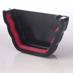 Ogee Guttering External Stop End Black Ogee Guttering External Stop End Black