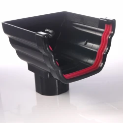 Ogee Guttering Stop End Out Let Black Ogee Guttering Stop End Out Let Black