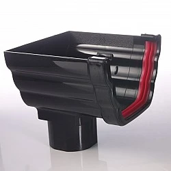Ogee Guttering Stop End Out Let Black