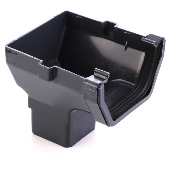 Anthracite Square Square Stop End Outlet 7016  