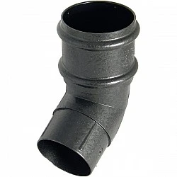 Cast Effect Round Black Downpipe 112º Offset Bend