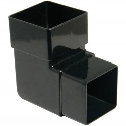  65mm Black Square 90º Downpipe Bend  (ABS1B)