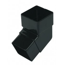  65mm Black Square Downpipe 112º Offset Bend 