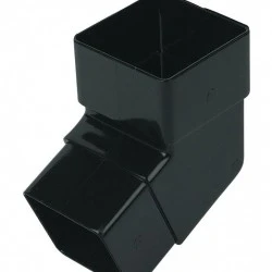  65mm Black Square Downpipe 112º Offset Bend 