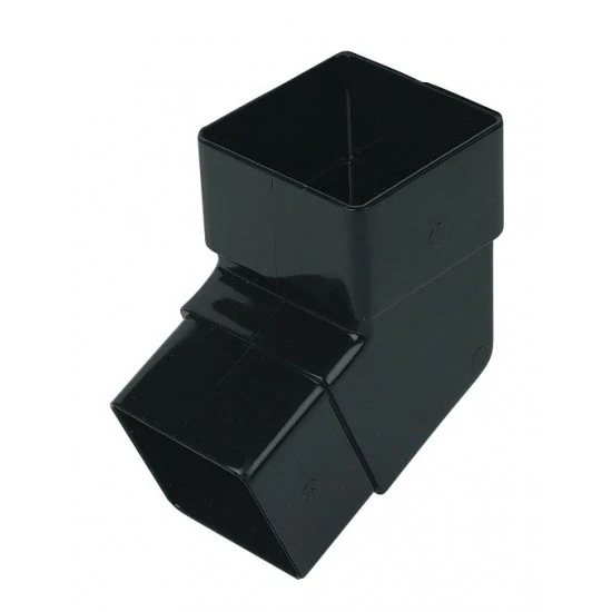 65mm Black Square Downpipe 112º Offset Bend 65mm Black Square Downpipe 112º Offset Bend