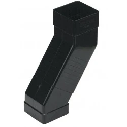 65mm Black Square Downpipe Adjustable Offset Bend (RBS5B)