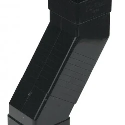 65mm Black Square Downpipe Adjustable Offset Bend (RBS5B)