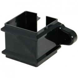 65mm Black Classic Square Downpipe Clip - With Lugs (RCS4B)