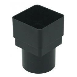 65mm Black Square to 68mm Round Downpipe Converter