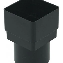 65mm Black Square to 68mm Round Downpipe Converter