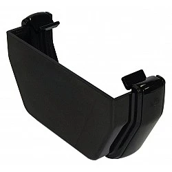 Black Square Gutter External Stop End Black Square Gutter External Stop End