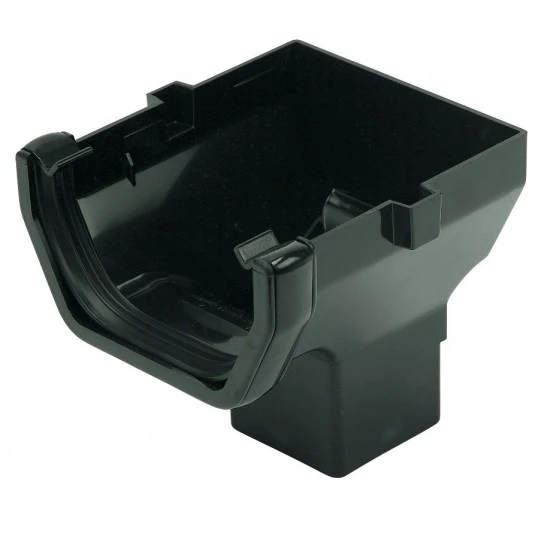  114mm Black Square Stop End Outlet (AO2B)