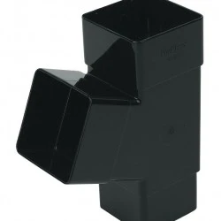 65mm Black Square Downpipe Branch (RYS1B)