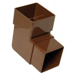 65mm Brown Square 90º Downpipe Bend 