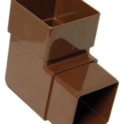 65mm Brown Square 90º Downpipe Bend 
