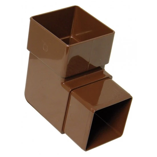 65mm Brown Square 90º Downpipe Bend 