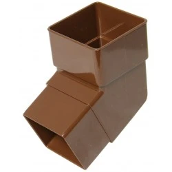 65mm Brown Square Downpipe 112º Offset Bend 