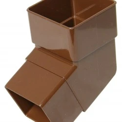 65mm Brown Square Downpipe 112º Offset Bend 