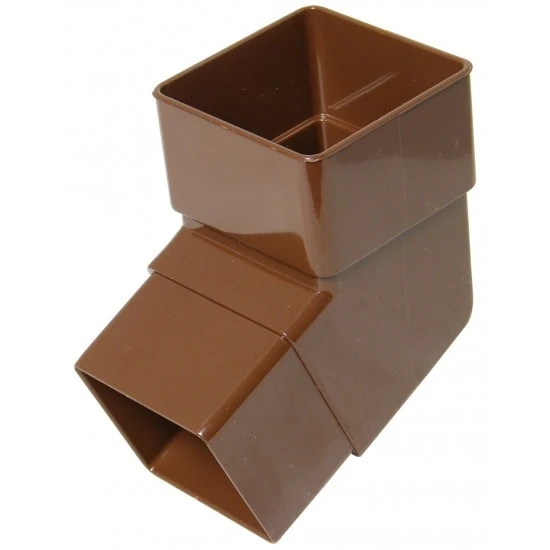 65mm Brown Square Downpipe 112º Offset Bend 65mm Brown Square Downpipe 112º Offset Bend