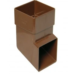 65mm Brown Square Downpipe Shoe