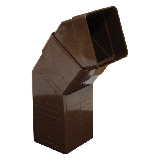 65mm Brown Square Downpipe Adjustable Offset Bend (RBS5V)