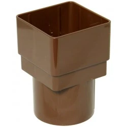 65mm Brown Square to 68mm Round Downpipe Converter 65mm Brown Square to 68mm Round Downpipe Converter